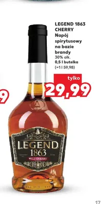 Napój spirytusowy na bazie brandy Legend 1863 Cherry promocja w Kaufland