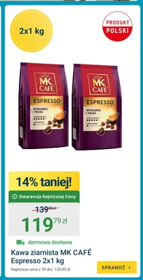 Kawa ziarnista MK Café Espresso 2-pak promocja w ERLI