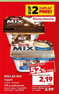 Jogurt Müller Mix promocja w Kaufland