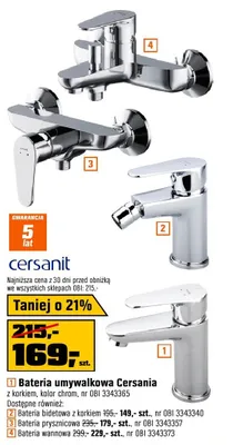 Bateria bidetowa z kurkiem promocja w OBI