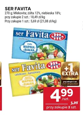Ser Favita niebieska 18% promocja w Stokrotka