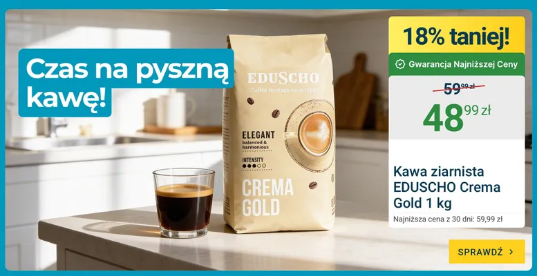 Kawa ziarnista EDUSCHO Crema Gold promocja w ERLI