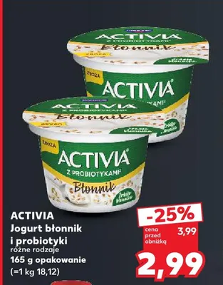 Jogurt błonnik i probiotyki Activia promocja w Kaufland