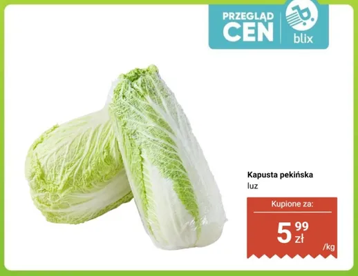 Kapusta pekińska luz promocja w Dino
