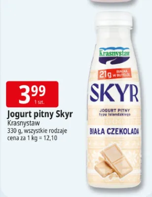 Jogurt pitny Skyr promocja w Leclerc