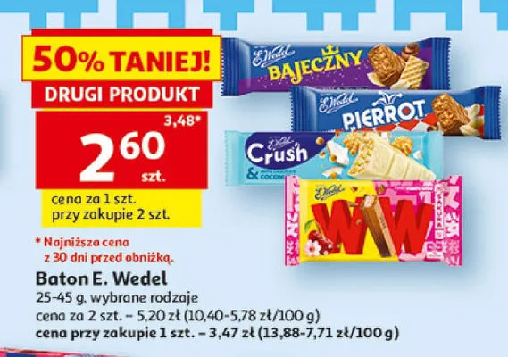 Baton Bajeczny E. Wedel 25-45g promocja w Auchan