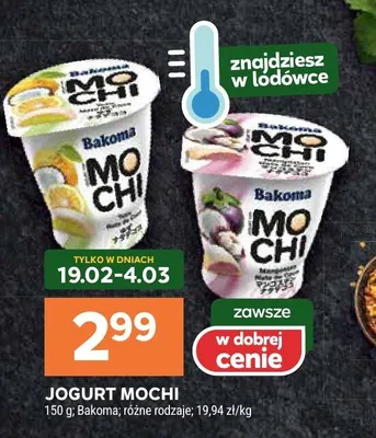 Jogurt mochi promocja w Stokrotka