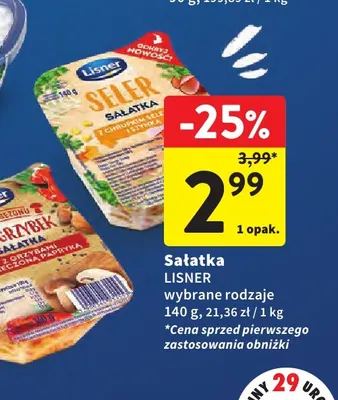 Sałatka Lisner promocja w Intermarche