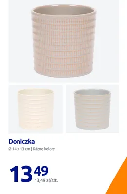 Doniczka beżowa Ø14x13cm promocja w Action