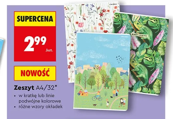 Zeszyt A4 32 kartki Top 2000 promocja w Biedronka