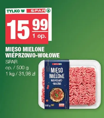 Mięso mielone wieprzowo-wołowe SPAR promocja w SPAR