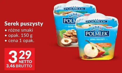 Serek puszysty Polmlek różne smaki promocja w Makro