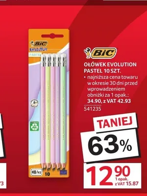 Ołówek BIC Evolution Pastel promocja w Selgros