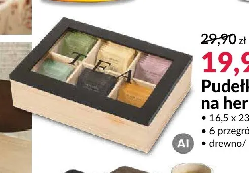 Pudełko na herbatę promocja w Salony Agata