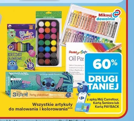 Artykuły do malowania i kolorowania promocja w Carrefour