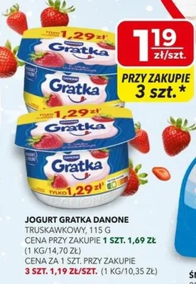 Jogurt truskawkowy promocja w Top Market