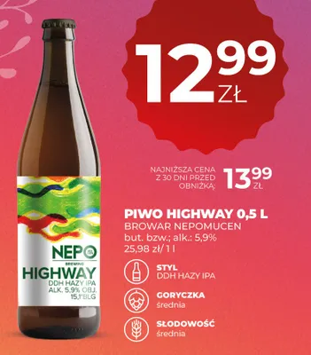 Piwo Nepomucen Highway DDH Hazy IPA promocja w Duży Ben