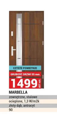 Drzwi zewnętrzne stalowe Marbella promocja w Merkury Market