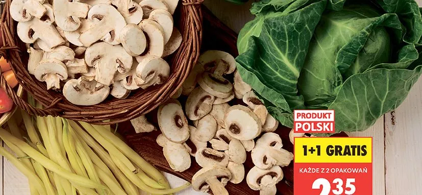 Pieczarka krojona polska promocja w Biedronka
