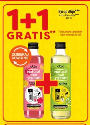 Syrop Abjo Natural fruit stream cytryna z maliną promocja w POLOmarket