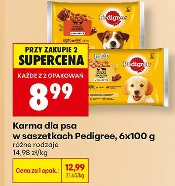 Karma dla psa w saszetkach Pedigree promocja w Biedronka