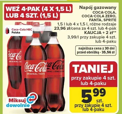 Napój gazowany promocja w Carrefour Market