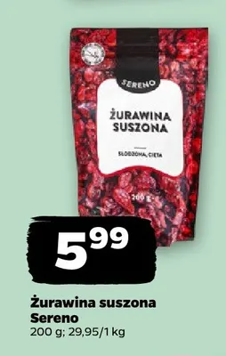 Żurawina suszona Sereno promocja w Netto