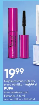 Mini maskara Lash Extender Pupa promocja w Super-Pharm