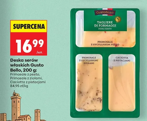 Deska serów włoskich Primosale z pesto promocja w Biedronka