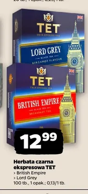 Herbata czarna ekspresowa TET British Empire promocja w Netto