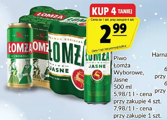 Piwo Łomża Wyborowe, Jasne 500 ml promocja w Prim Market