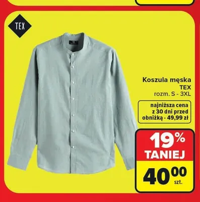 Koszula męska TEX promocja w Carrefour
