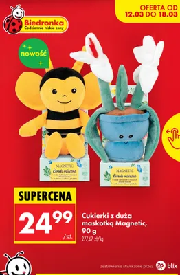 Cukierki z dużą maskotką  promocja w Biedronka
