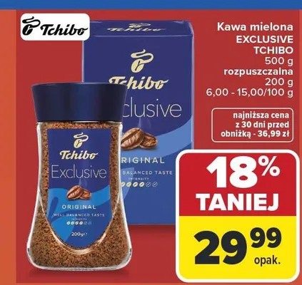 Kawa mielona exclusive original różne rodzaje promocja w Carrefour