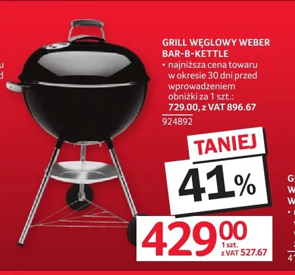 Grill węglowy Weber Bar-B-Kettle promocja w Selgros