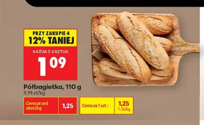 Półbagietka promocja w Biedronka