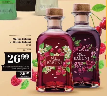 Napój alkoholowy Malina Babuni promocja w POLOmarket