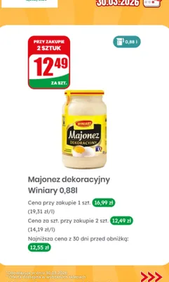 Majonez dekoracyjny promocja w Dino