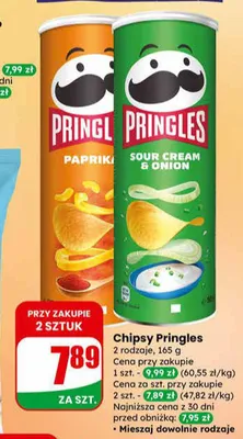 Chipsy Pringles paprika promocja w Dino