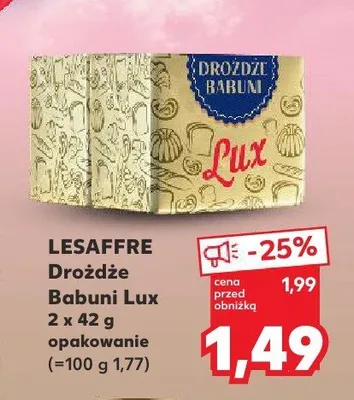 Drożdże Babuni Lux promocja w Kaufland