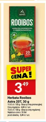 Herbata ziołowa Astra Rooibos promocja w Twój Market