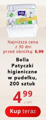 Patyczki higieniczne w pudełku Bella promocja w Poczta Polska