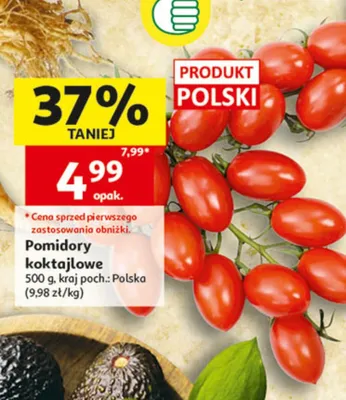 Pomidory koktajlowe polskie promocja w Auchan