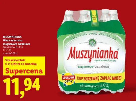 Woda mineralna magnezowo-wapniowa promocja w Lidl