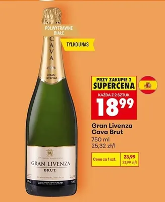 Wino Gran Livenza Cava Brut promocja w Biedronka