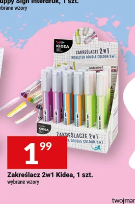 Zakreślacz 2w1 Kidea promocja w Twój Market