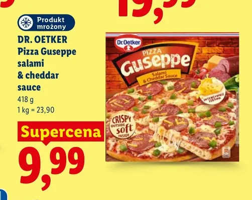 Pizza Guseppe salami & cheddar sauce Dr. Oetker promocja w Lidl