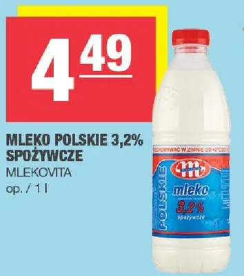 Mleko polskie 3,2% spożywcze promocja w SPAR