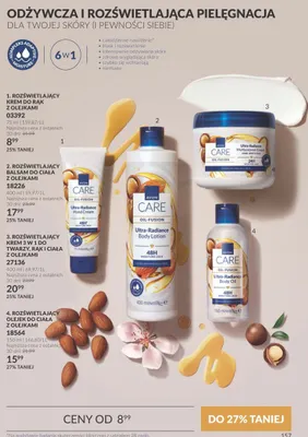 Rozświetlający olejek do ciała z olejkami Avon Care promocja w AVON
