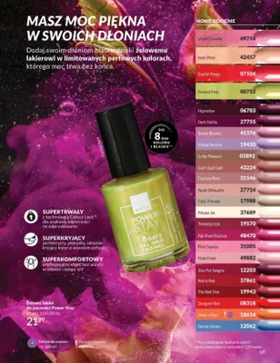 Żelowy lakier do paznokci Power Stay Avon promocja w AVON